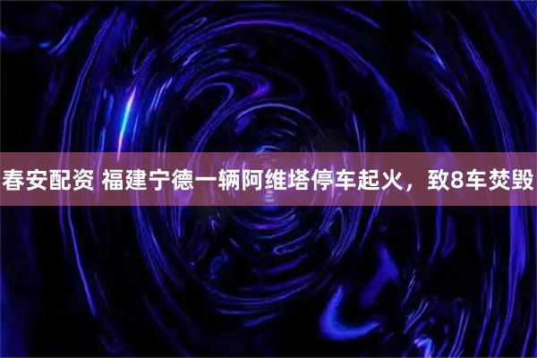 春安配资 福建宁德一辆阿维塔停车起火，致8车焚毁